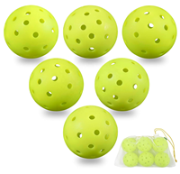 Balles de cornichon en plastique extérieures durables à 40 trous haute visibilité avec sac en filet pour le sport pour le jeu et l'entraînement en intérieur