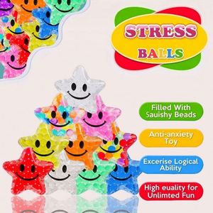 Colorful Star Shaped Water Bead Stress Balls Squeeze & Decompress <b>Fidget</b> Toys for Kids and Adults - Product Image 5