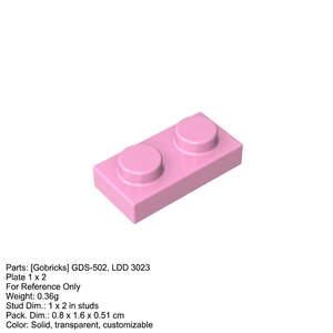 Gobricks GDS-502 Mattoncini da Costruzione, Pezzi 6225 PLATE 1x2 3023 1x2, Piastra Sottile per Costruzioni, Compatibili con Blocchi da Costruzione all'Ingrosso - Product Image 2