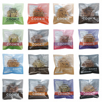 Sachets plats transparents en BOPP imprimés sur mesure, givrés, thermoscellables individuellement pour biscuits, sacs pour aliments, boulangerie, bonbons, emballage de biscuits, logo