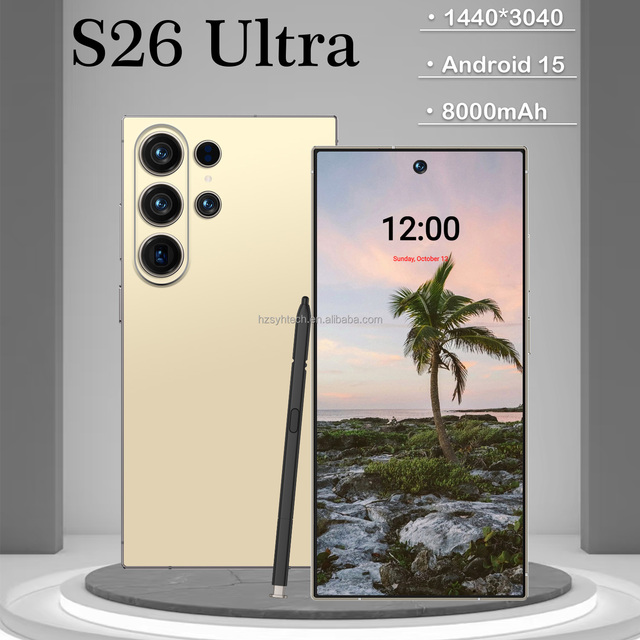 High Quality S26 Ultra Original Android Smartphone 22GB+2TB Large Memory No Lag Multi Task Online Study Daily Use Mobile Phones