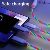 Cable de Carga USB 3 en 1 de Alta Calidad, 2m 3M, Nylon, con Luz LED, Personalizado OEM, Cargadores Múltiples para Celulares, Carga Rápida
