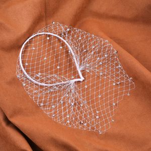 MIO voile de luxe avec strass étoilés noir blanc bandeau pour dame femmes fête tête décoration maille voile - Product Image 2