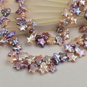 Perlas Barrocas de Agua Dulce Sueltas con Forma de Estrella de 28 Agujeros, Perlas de Colores Mezclados para Manualidades, Perlas Barrocas Naturales con Orificio Lateral - Product Image 2