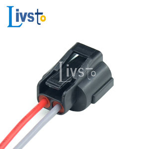 2 Pin femmina serie 2.8 guaina in gomma nero cavo cablaggio connettore spina PB045-02027 DJ7023C-2.8-21 - Product Image 4