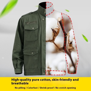 Vêtements de <span class=keywords><strong>travail</strong></span> en coton épais pour hommes, résistants, anti-brûlure, résistants aux flammes, combinaison de sécurité pour la construction industrielle - Product Image 2