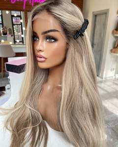 Parrucca Frontale in Pizzo 13x4 HD con <span class=keywords><strong>Capelli</strong></span> Vergini Europei Biondi Balayage per Donne Bianche di Alto Livello, Allineamento Cuticolare, Pre-Pizzicata - Product Image 3