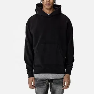 Wholesale price 380 grams autumn winter men's plain color blank custom drop shoulder thick comfortable hoodies