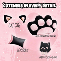 Chaise de jeu en gros de dessin animé mignon Rosa bonjour chat rose chaise de jeu chaise de joueur ergonomique avec repose-pieds