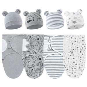 Manta Envolvente para Bebé, Saco <span class=keywords><strong>de</strong></span> Dormir <span class=keywords><strong>de</strong></span> Algodón Puro para Recién Nacidos, Absorbente <span class=keywords><strong>de</strong></span> Humedad, Anti-Sobresalto, Anti-Patadas, para Todas las Estaciones - Product Image 1