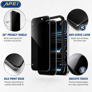 Protection double incassable, installation facile, compatible avec les coques, protection d'écran en verre trempé pour Apple <span class=keywords><strong>iPhone</strong></span> 18 Pro Max - Product Image 4