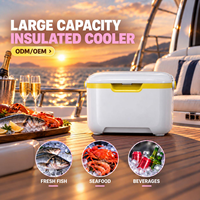 Glacière marine avec base renforcée, bouchon de vidange et parois isolées pour applications de pêche en bateau, vente en gros OEM, directement de l'usine