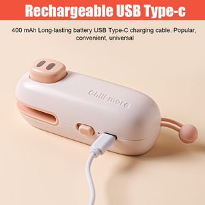 Wallepac Heat Mini Bag Sealer 2-in-1-Dichtung und Cutter-Magnet Tragbare USB-Lade-Hand versiegelung maschine für Chip-Snack-Taschen - Product Image 3