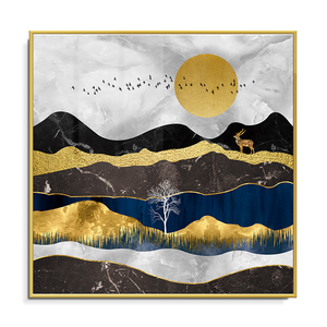 Pittura di porcellana di cristallo del paesaggio del tramonto decorazione della casa per adulti artigianato - Product Image 2
