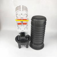 Caja de Conexión de Fibra Óptica Vertical de 144 Núcleos, Tipo Domo con Sellado Termocontraíble, Carcasa de Conexión de Cable Óptico IP68 para FTTx Aéreo