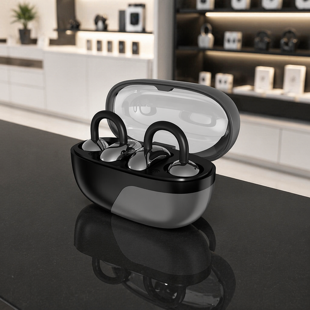 New Style Ear Clip Digital Hearing Aid Open Ear Wireless 16 Channels 70 Hours Playtime Noise Reduction for Elderly