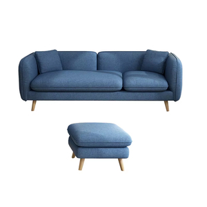 Juego de sofás de esquina de tela japonesa con <span class=keywords><strong>4</strong></span> asientos en forma de L, sillones, sofás con para apartamento otomana, sala de estar, muebles decorativos - Product Image 2