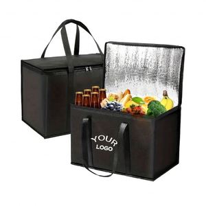 Sac isotherme réutilisable en non-tissé personnalisé pour vente en gros, imperméable, avec poignée, pour livraison de repas - Product Image 2