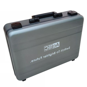 Màu xám tất cả nhôm cặp Attache nhôm hộp công cụ cứng mang theo tiền mặt trường hợp máy tính xách tay cặp công cụ với miếng bọt biển - Product Image 4