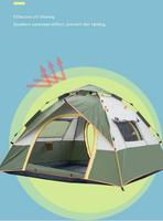 Tente de camping familiale portable, pliable, entièrement automatique, imperméable, quatre saisons, pour 3-4 personnes, camping, pique-nique