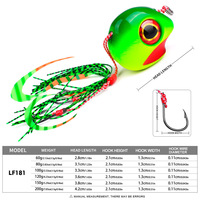 WildTrek 60g-200g Leurre Jig Head Kabura Snapper Slider avec jupe en silicone et doubles hameçons, appât dur pour eau salée, pour la pêche au bar et au cabillaud en eau lente