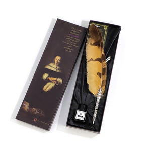 Bộ MỰC BÚT LÔNG VŨ Bút Máy Nhúng Lông Vũ Cổ Điển Hoài Cổ Với 5 Ngòi Thay Thế Bằng Thép - Product Image 4