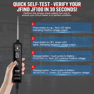 JFIND JF100 Elektrisches System Stromprüfer Schaltkreisprüfer Automotive Testleuchte Digitaler LED-Schaltkreisprüfer - Product Image 6