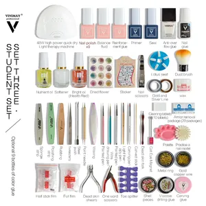 Professional private label acrylic nail poly gel building gel nail extension poly gel kit with uv lamp