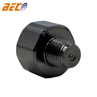 Factory Supply 19mm High Pressure air Pump Paintball Black Metal Pressure Gauge 5000psi Mini Pressure Gauge with 1/8 NPT Thread