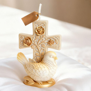 Moules à bougies en silicone YS Cross <span class=keywords><strong>Pigeon</strong></span>, fleurs de rose, décorations en gypse, moule de coulée, fabrication de bougies d'aromathérapie DIY - Product Image 4