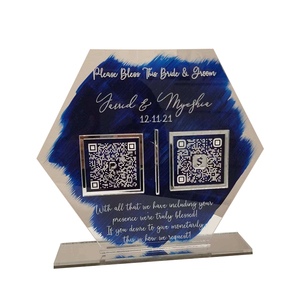 Hiện đại Acrylic cửa hàng bán lẻ Rack hiển thị có thể gập lại QR mã đơn chủ phương tiện truyền thông xã hội dấu hiệu đánh bóng bảng thanh toán hàng đầu tùy chọn - Product Image 6