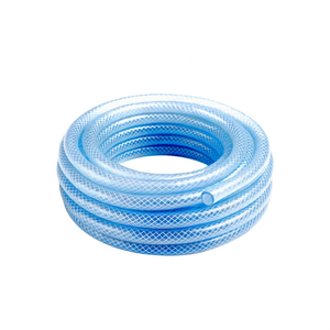 Tuyau d'arrosage de jardin transparent en caoutchouc de haute qualité, 5/8 pouce, personnalisé, 50/100 mètres, avec enrouleur, renforcé avec fil de fibre robuste, pour les besoins de jardinage domestique - Product Image 1