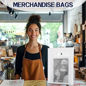 Grands sacs shopping en T-shirt blancs jetables thermosoudés personnalisables imprimés offset pour la vente au détail, l'épicerie et les plats à emporter, fabriqués en HDPE - Product Image 5