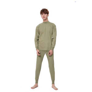 HBU812 Winter Full Cotton Underwear for Workers Miners Elderly-O <b>Neck</b> Shirts and Pants Home Textile Product - Product Image 1