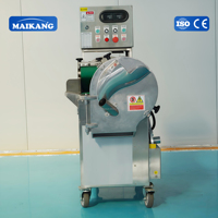 Multifunctionele groente snijmachine voor bladgroenten, wortelgroenten, uien, aardappelen, wortelen, prei, spinazie, sla; snijdt, schaft en maalt.