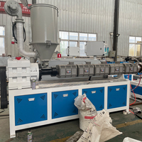 Ligne de production d'extrusion de tuyaux ondulés à paroi simple à faible bruit, machine d'enroulement automatique à double station, production sans arrêt