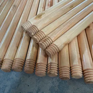 2023 Home Usage Wholesale Mais Barato Cabo Do Esfregao De Madeira Wooden Mop Broom Handle Stick Manche De Balai