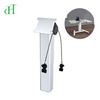 Chariot pour ordinateur portable moderne et durable à ressort à gaz, pneumatique, robuste, réglable en hauteur, pour poste de travail assis-debout