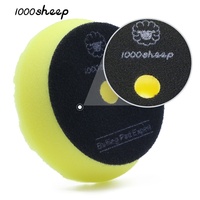 OEM personnalisable durable 3 ''jaune mousse polissage de voiture tampon polisseuse coupe moyenne vente populaire tampons de polissage pour les carrosseries de voiture