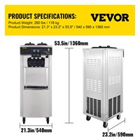 Stock d'entrepôt SIHAO de machine à crème glacée 8228H000, trois saveurs avec certification CE, machine à crème glacée