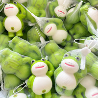 Jouet grenouille Salute Artifact à ressort lent, mignon, à presser, en PU, pour jeunes, populaire sur internet, amusant à pincer pour garçons et filles