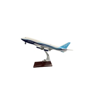 Modèle d'avion B747 de 37 cm, figurine d'avion d'aviation avec trains d'atterrissage, avion de passagers en résine pour décoration de bureau - Product Image 5