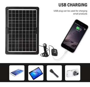 แผงโซลาร์เซลล์ขนาดเล็กอเนกประสงค์ 15W พร้อมที่ชาร์จ USB และตัวควบคุมแรงดันไฟฟ้าสำหรับโทรศัพท์มือถือและแบตเตอรี่ - Product Image 6