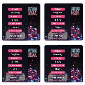 46 Tarjetas Rasca y Gana Personalizadas para Parejas, Ecológicas y Portátiles, con Ideas y Juegos para <span class=keywords><strong>Citas</strong></span> Temáticas - Product Image 2