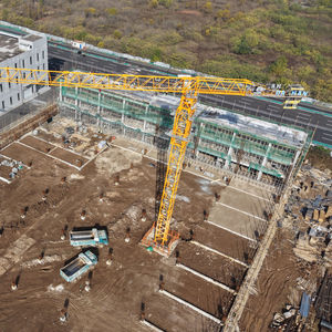 יצרן עגורני הרמה מסוג האמרהד, עגורן מגדל שטוח 10 טון DAHAN בעל יעילות גבוהה, גובה הרמה 200 מטר, עגורן מגדל לבנייה - Product Image 4