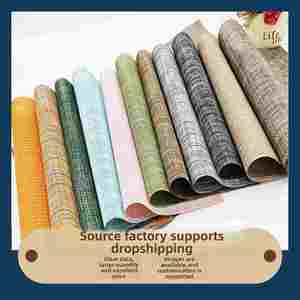 Classic Heat-Resistant PVC Square <b>Placemat</b> Best-Selling Ready-Stock Item Modern Minimalist Design - Product Image 5