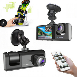 กล้องบันทึกวิดีโอติดรถยนต์แบบ 3-Way WiFi พร้อมกล้องมองหลังและหน้ารถ สำหรับยานพาหนะ รองรับการจัดเก็บข้อมูลด้วย MicroSD - Product Image 3