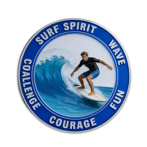 Échantillons Gratuits Pièces Commémoratives Personnalisées avec Logo, en Alliage de Zinc 3D, Plaqué Argent, Émaillées, Imprimées en Letterpress - Product Image 1