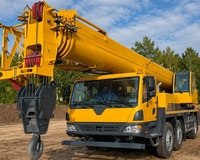 Grue mobile sur camion LTC1000L6, moment de levage de 3637 kN.m, portée des stabilisateurs de 8,1 m