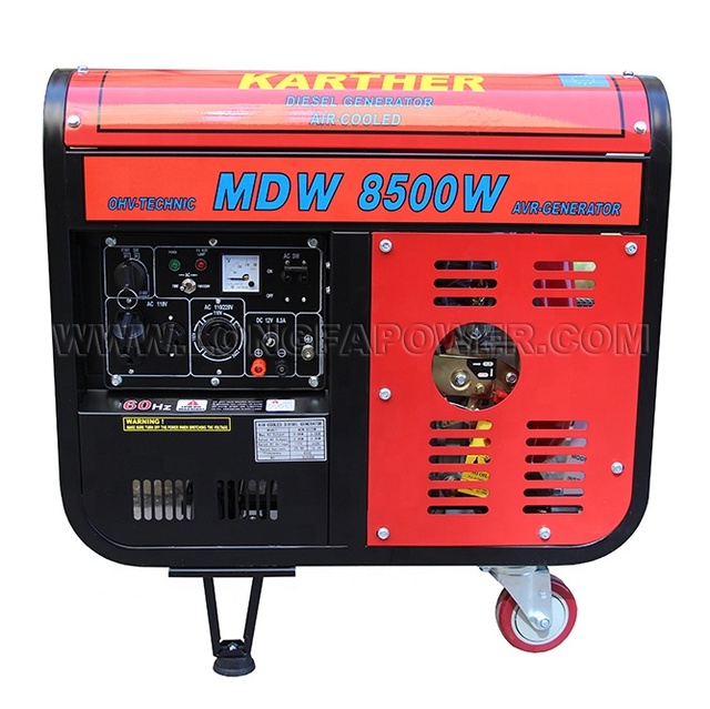KIPOR KDE KDE7500E KDE7500E3 KDE6500E KDE6500E3 Open Type Recoil Electric Start 5kw 8kw Power Portable Used Diesel Generator Set